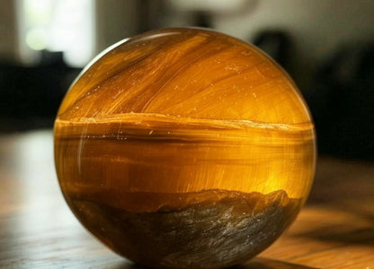 Natural Tiger's Eye Sphere /Natural Tiger's Eye Ball/Tumbled Tiger's Eye /Energy stone /Decoration/Meditation/Chakra/Gift for Her